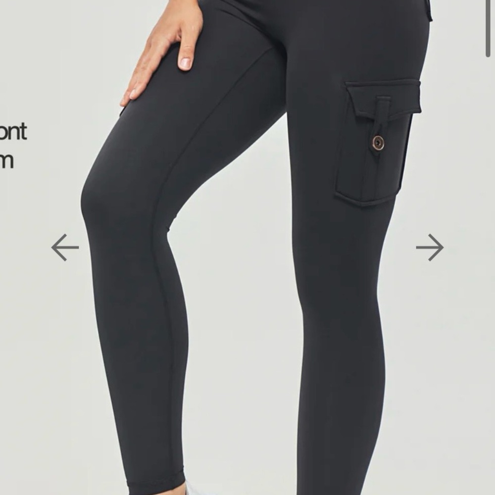 Firmabs Black High-Waisted Leggings with Cargo Pockets - Picture 5 of 9